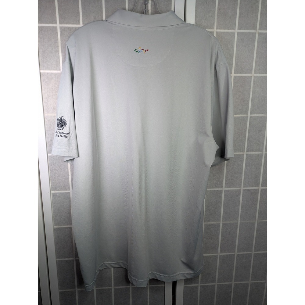 Greg Norman Golf Polo Men's XL Gray Trump National Hudson Valley Embroidered Top - Picture 5 of 7